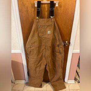 Carhartt Men's Brown Bib Overalls-New